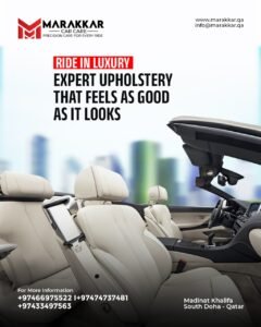 Luxury car interior by the best tire repair shop in Qatar – Marakkar CarCare